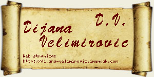 Dijana Velimirović vizit kartica